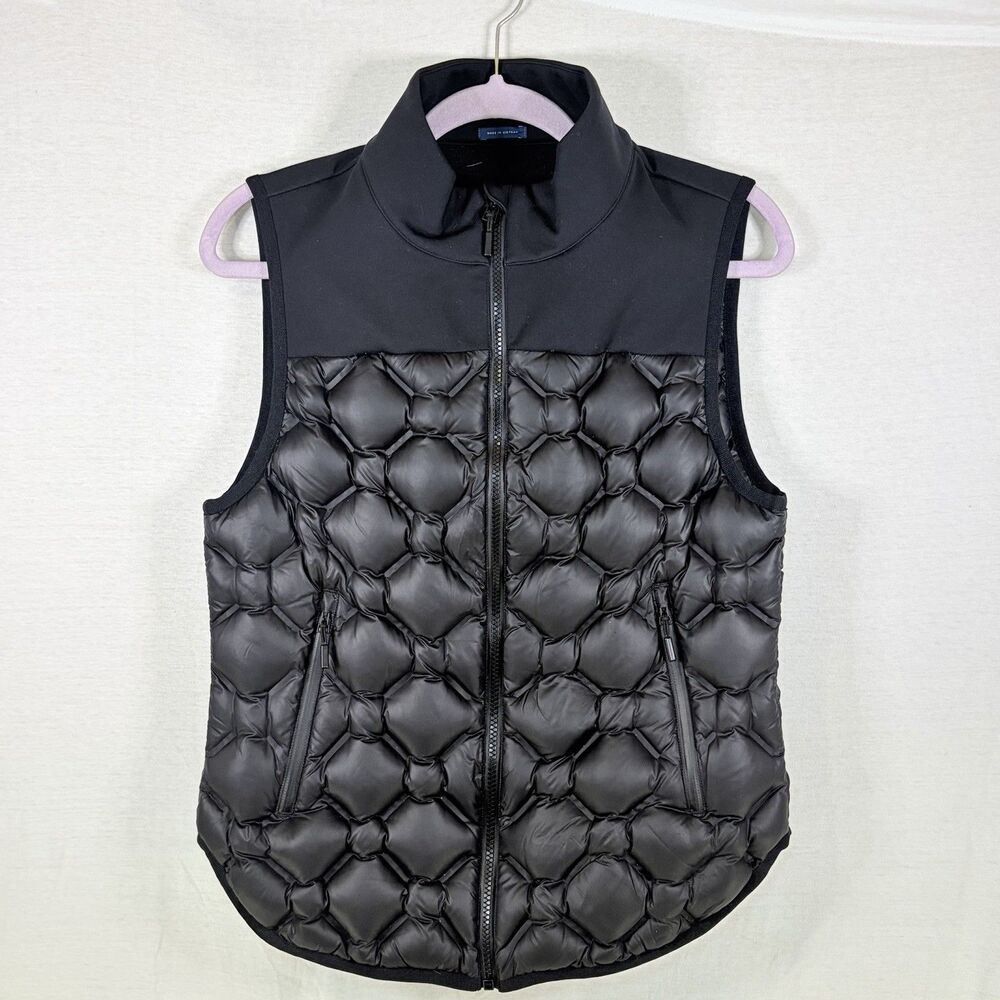 UAS Under Armour SPORTSWEAR DOWN BLACK FULL ZIP PUFFER MEN'S VEST‎ SZ Small